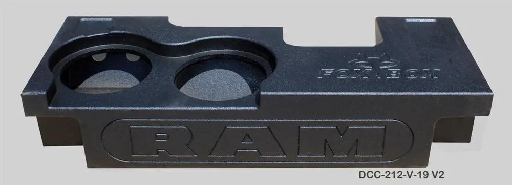Black Fox Box enclosure with two adjacent round speaker openings and large RAM lettering on the front
