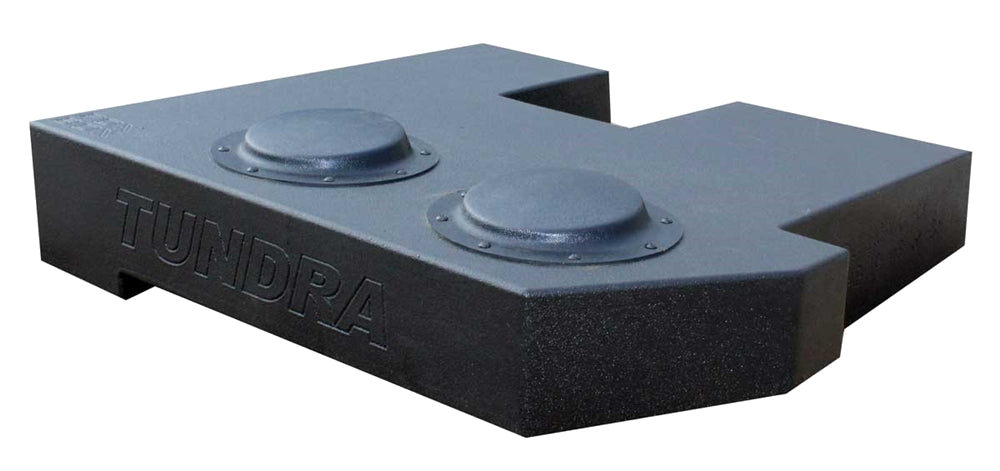 Fox Box enclosure with TUNDRA lettering across the front and two raised caps on top