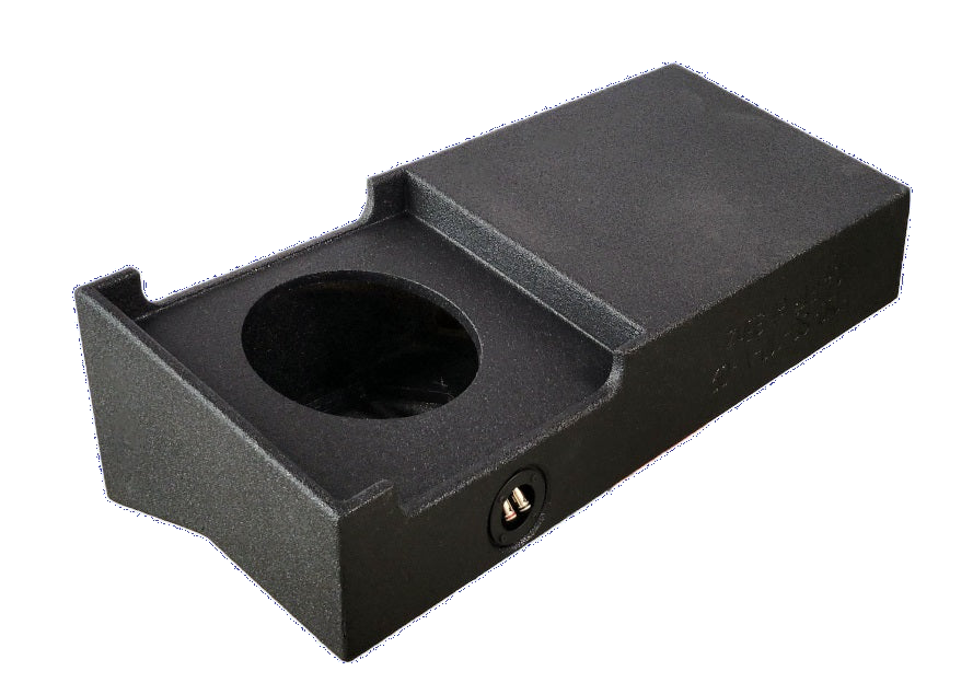 Angled FOX BOX enclosure with a recessed single-speaker opening, raised upper section and terminal cup