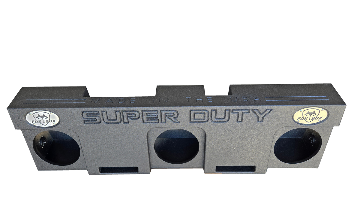 Fox Box SUPER DUTY enclosure with three speaker openings and rectangular ports