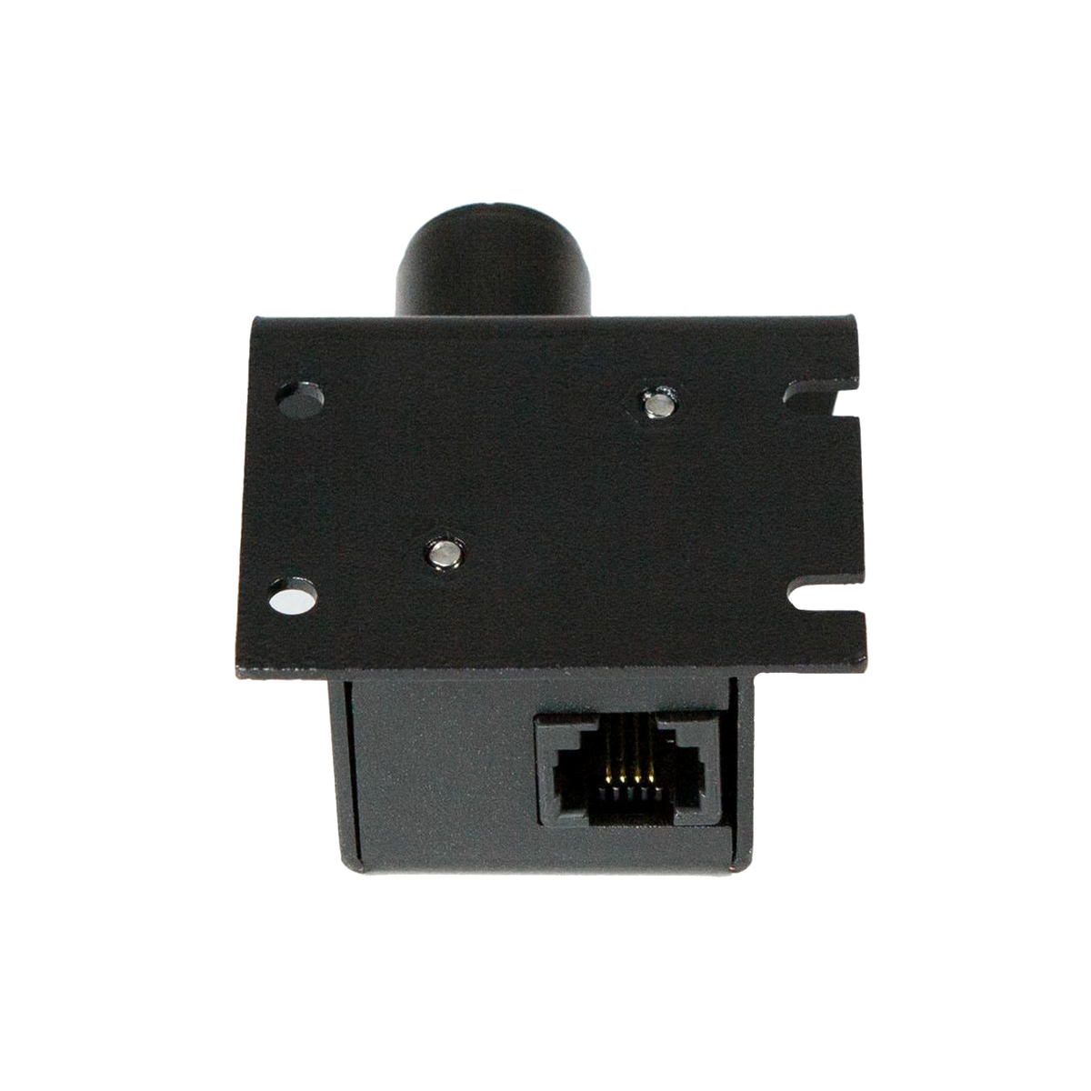 Black electronic ACR-1 with a socket on a white background