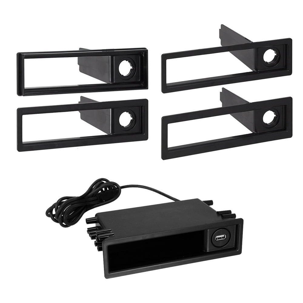 ISO-DIN Pocket with USB Charging Adapter - Multi-App 1981-2012 — 88-00-9007