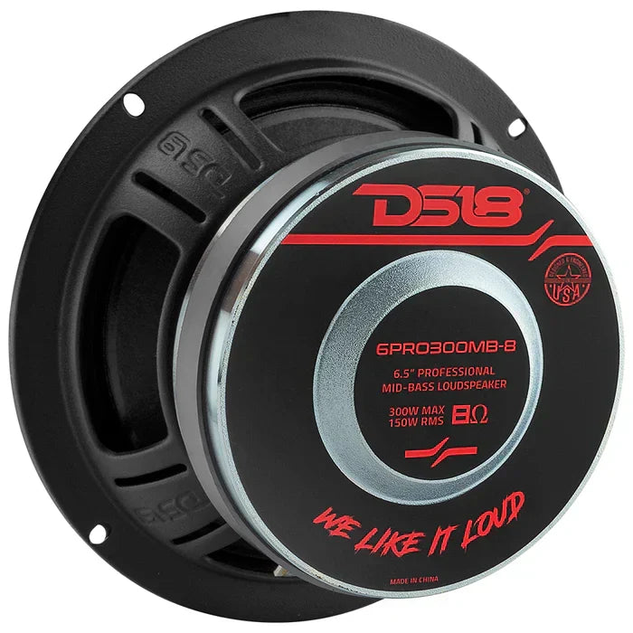 DS18 DS18 6PRO300MB-8 6" Mid-Bass Loudspeaker 300 Watts 8-Ohm (each) - Car Audio