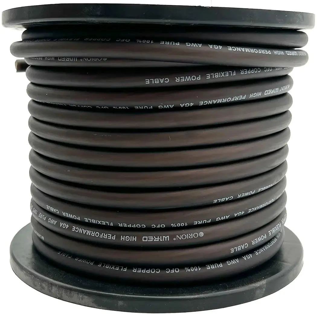 Orion Car Audio Orion XPW4100B 4 Gauge 100% OFC Power Wire 100ft Pure Copper Amp Battery Cable (Black) - Car Audio