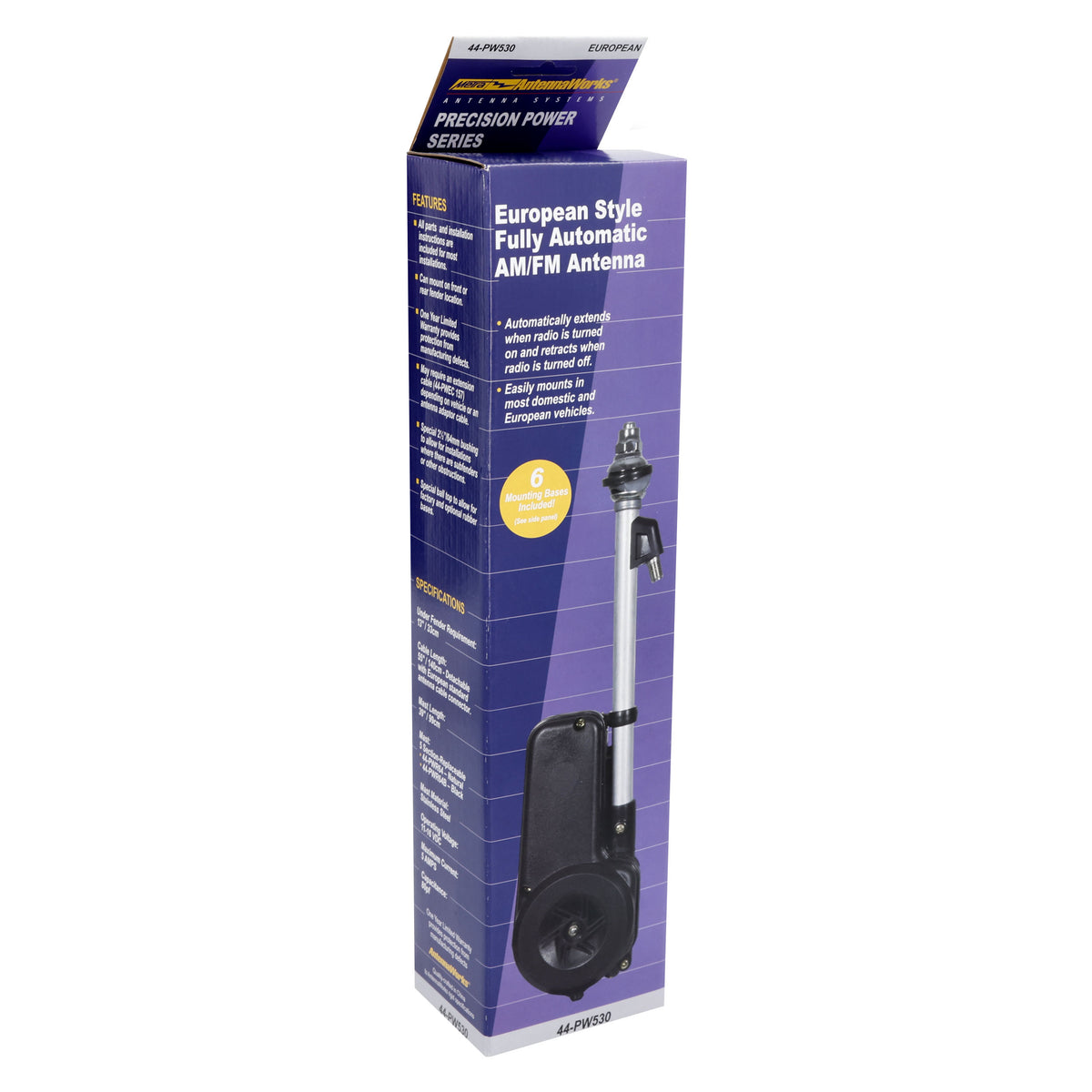 Fully Automatic Power Antenna | 6 Mounting Bases — 44-PW530