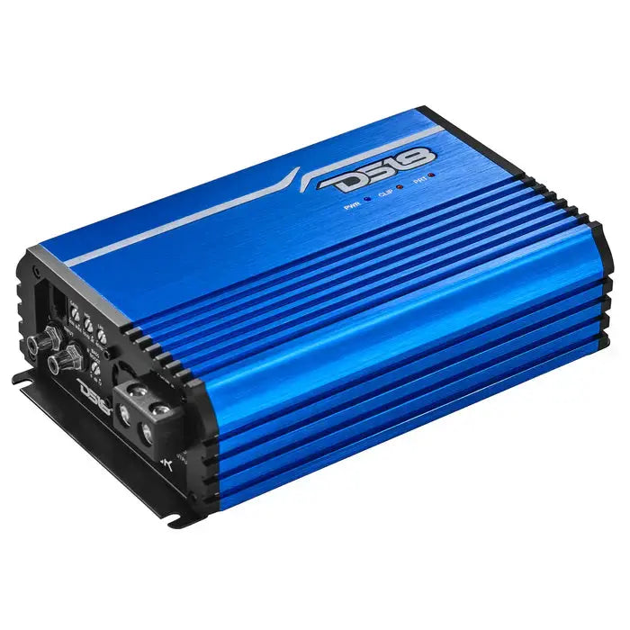 DS18 DS18 FRP-2.5K/BL FRP Compact Full-Range Class D 1-Channel Amplifier 2,500 Watts Rms @ 1-Ohm BLUE - Car Audio