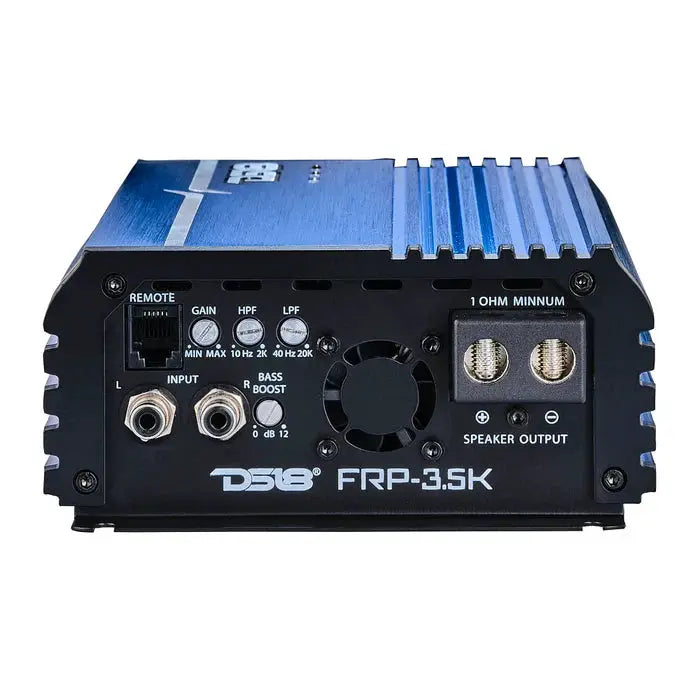 DS18 DS18 FRP-3.5K/BL FRP Compact Full-Range Class D 1-Channel Amplifier 3,500 Watts Rms @ 1-Ohm BLUE - Car Audio