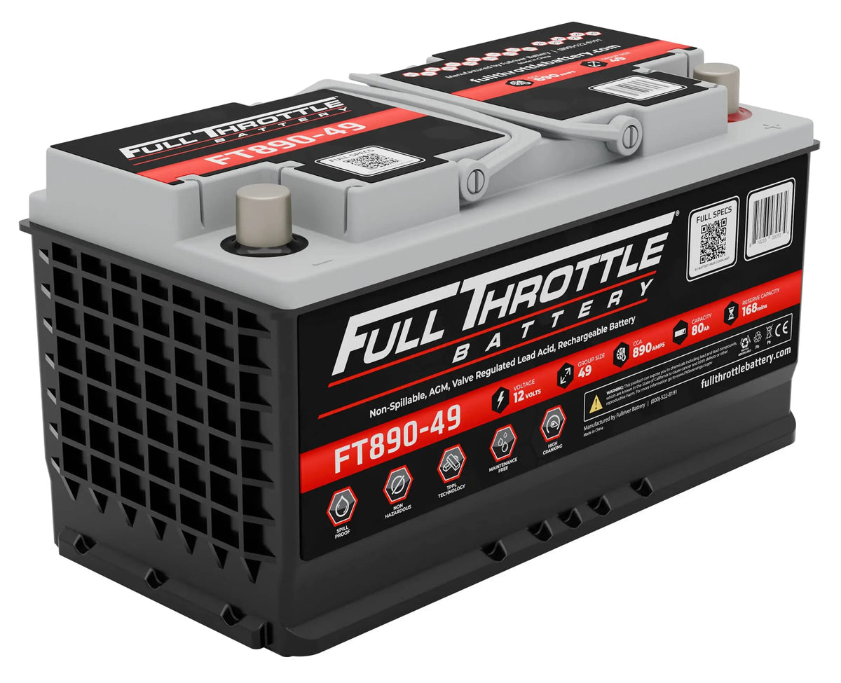 Full Throttle FT890-49 battery - front three-quarter view