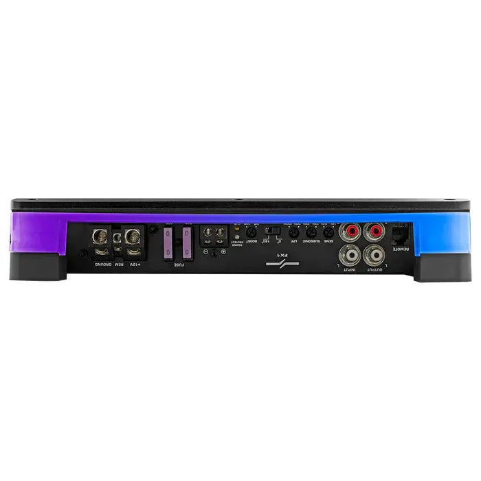 DS18 FX-1 Flush Mount / Surface Mount 1 Channel Monoblock Class D Amplifier With Acrylic Cover for Custom Installation 1 X 900W RMS @1 Ohm - Trinity Car Audio