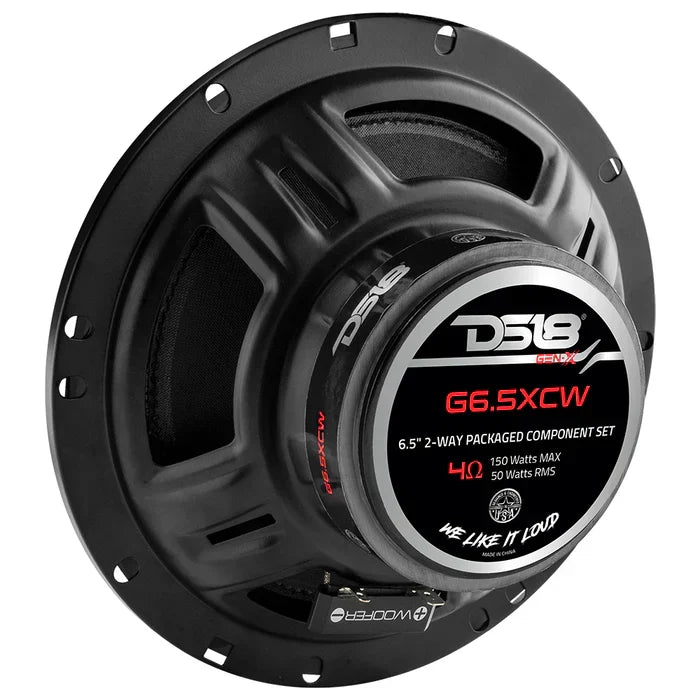 DS18 DS18 G6.5XC GEN-X 6.5" 2-Way Component Speaker System 150 Watts 4-Ohm - Car Audio