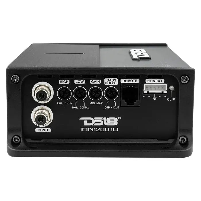 DS18 DS18 ION1200.1D Compact Full-Range Class D 1-Channel Amplifier 1200 Watts RMS - Car Audio