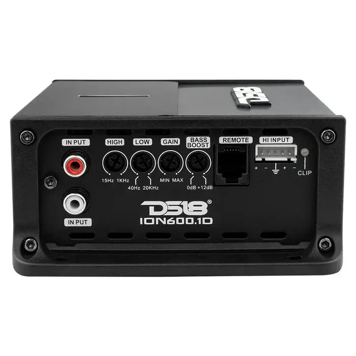 DS18 DS18 ION600.1D Compact Full-Range Class D 1-Channel Amplifier 600 Watts RMS - Car Audio