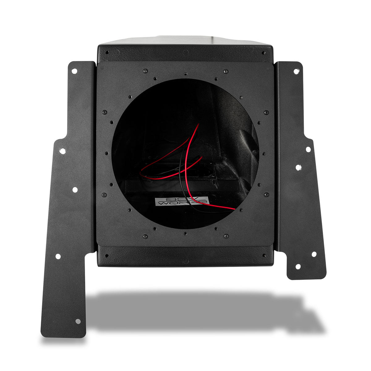 SSV Works SS-BS10U unloaded behind-seat subwoofer enclosure for Polaris Slingshot, subwoofer not included