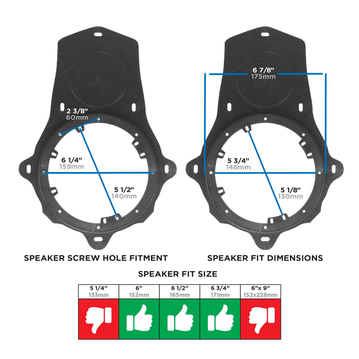 Chevy Corvette 1997-2004 - 6" to 6.75" — 82-3013