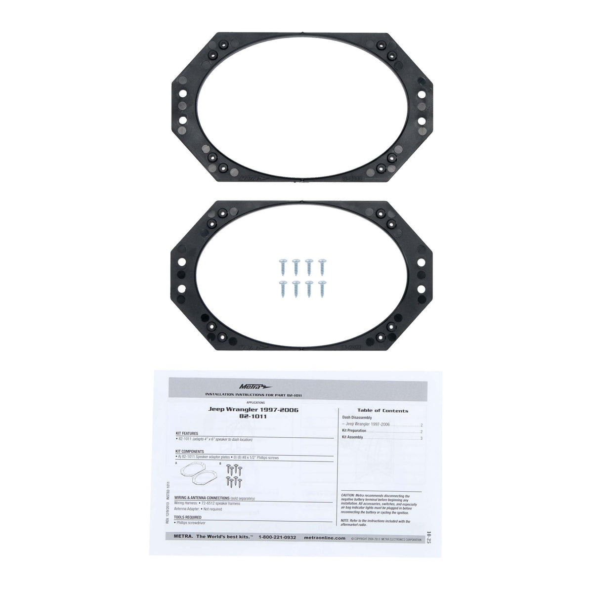 Speaker Adapter - Jeep Wrangler TJ 1997-2006 — 82-1011