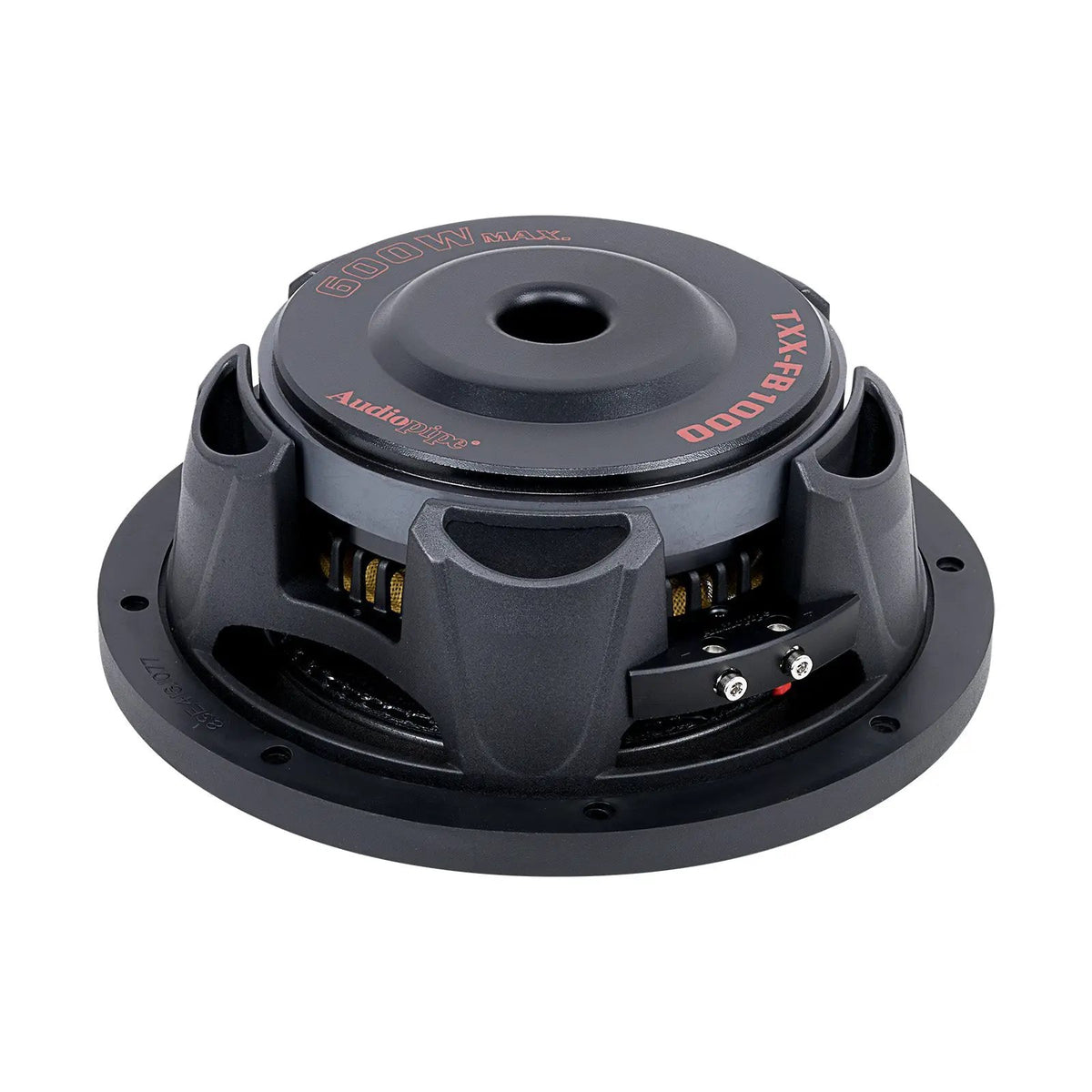 Audiopipe TXX-FB1000 shallow-profile subwoofer, rear view