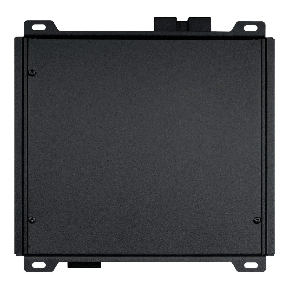 Audiopipe amplifier underside showing a flat black base plate and mounting tabs
