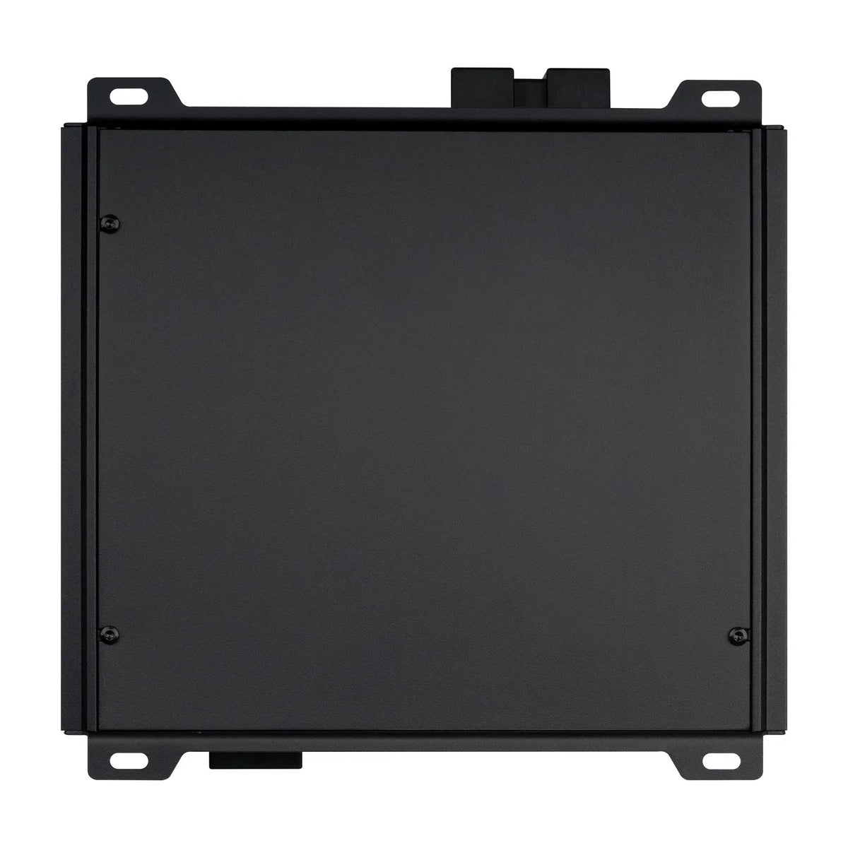 Audiopipe amplifier underside showing a flat black base plate and mounting tabs