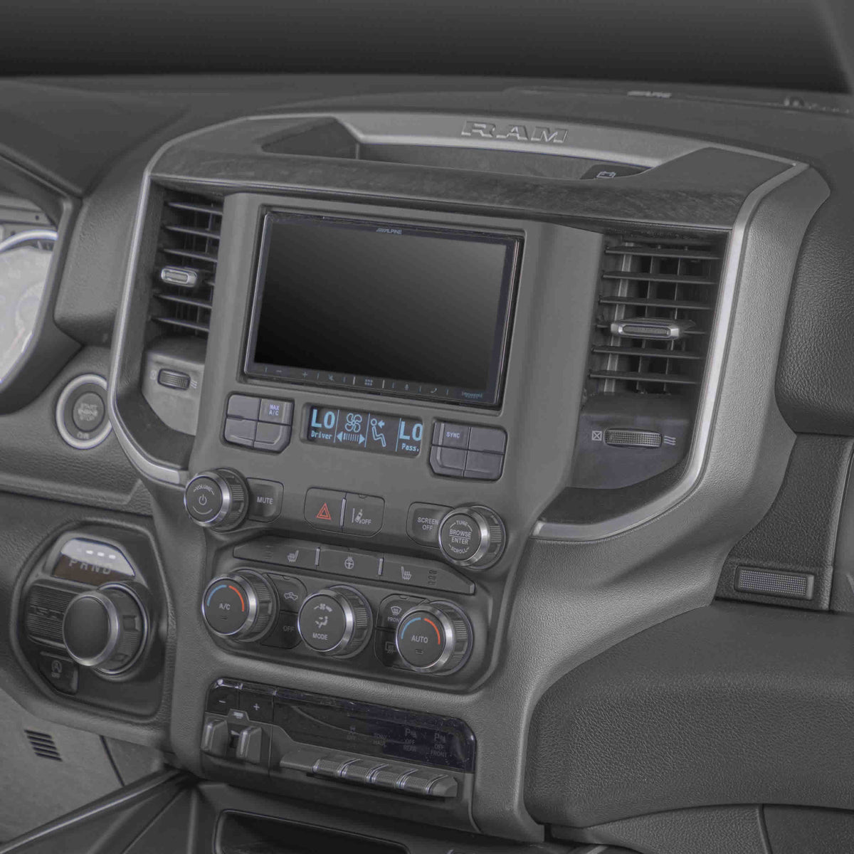 RAM 2019-2024 (with factory 8.4” screen & auto climate, excludes Classic models) — 107-CH6B