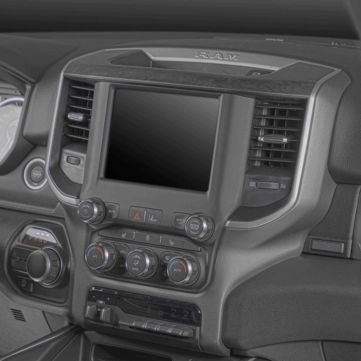 RAM 2019-2024 (with factory 8.4” screen & auto climate, excludes Classic models) — 107-CH6B