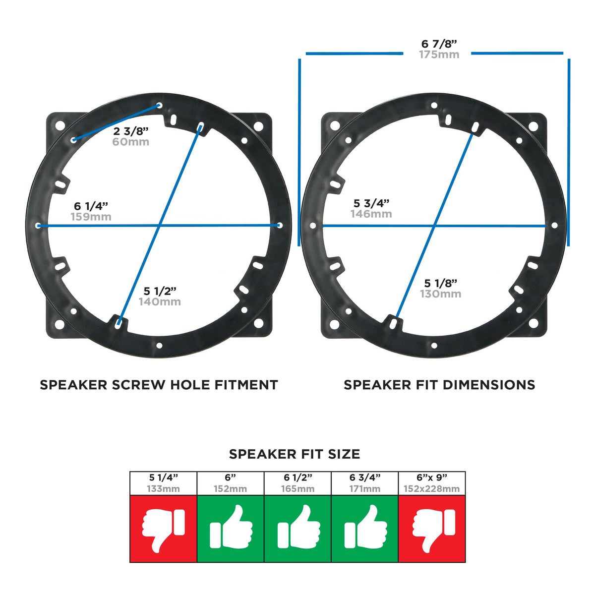 Hyundai | Kia | Genesis 2010-2020 - 6" to 6.75" — 82-7300