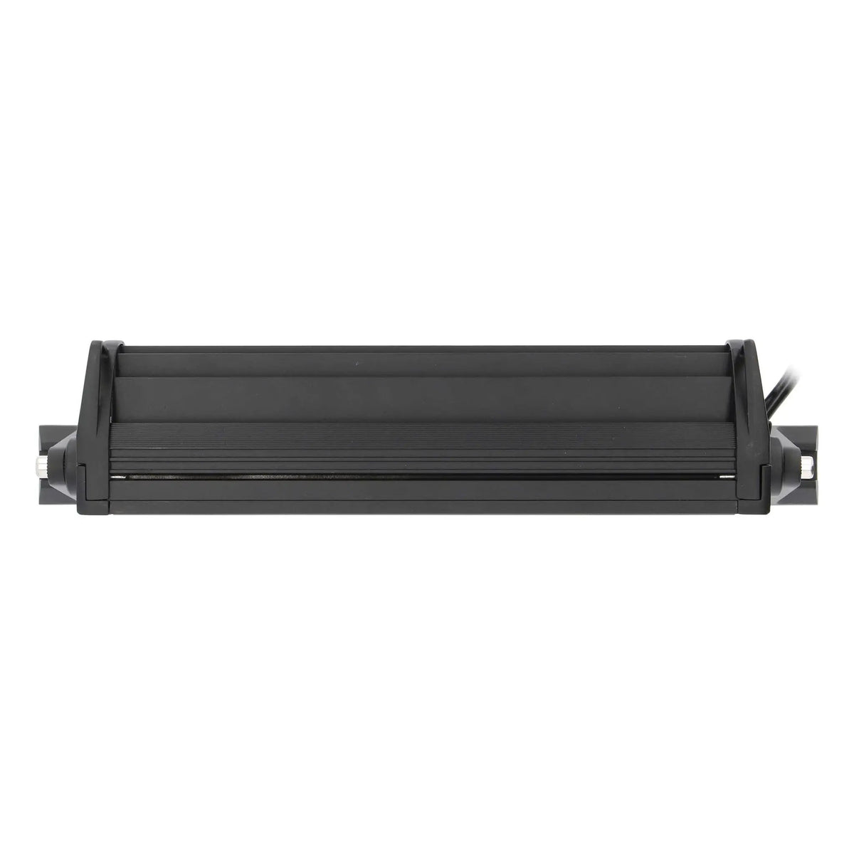 Rear view of the Daytona Lights DL-DR14 light bar showing its black ribbed housing and end brackets