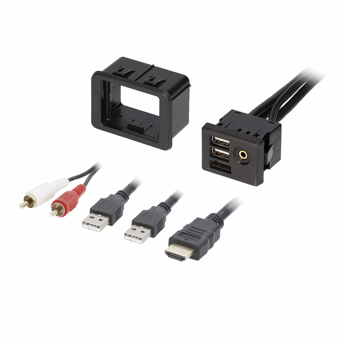 USB/AUX/HDMI® Replacement Panel - Chrysler | Dodge | Jeep 2013-2017 — AXUSB-RAM1-6