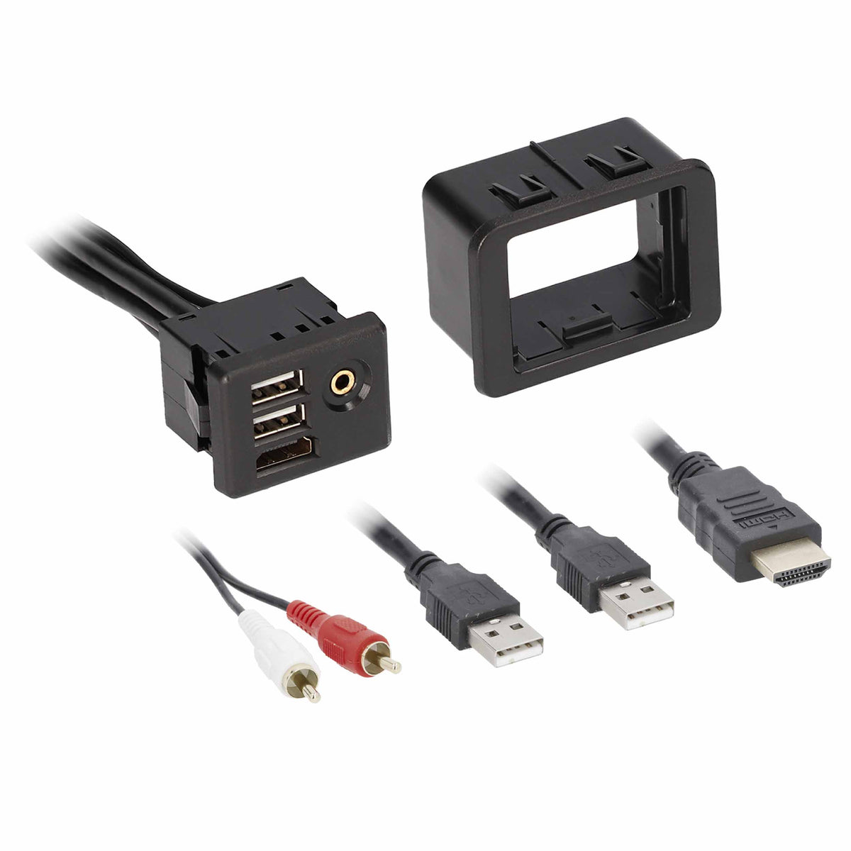 USB/AUX/HDMI® Replacement Panel - Chrysler | Dodge | Jeep 2013-2017 — AXUSB-RAM1-6