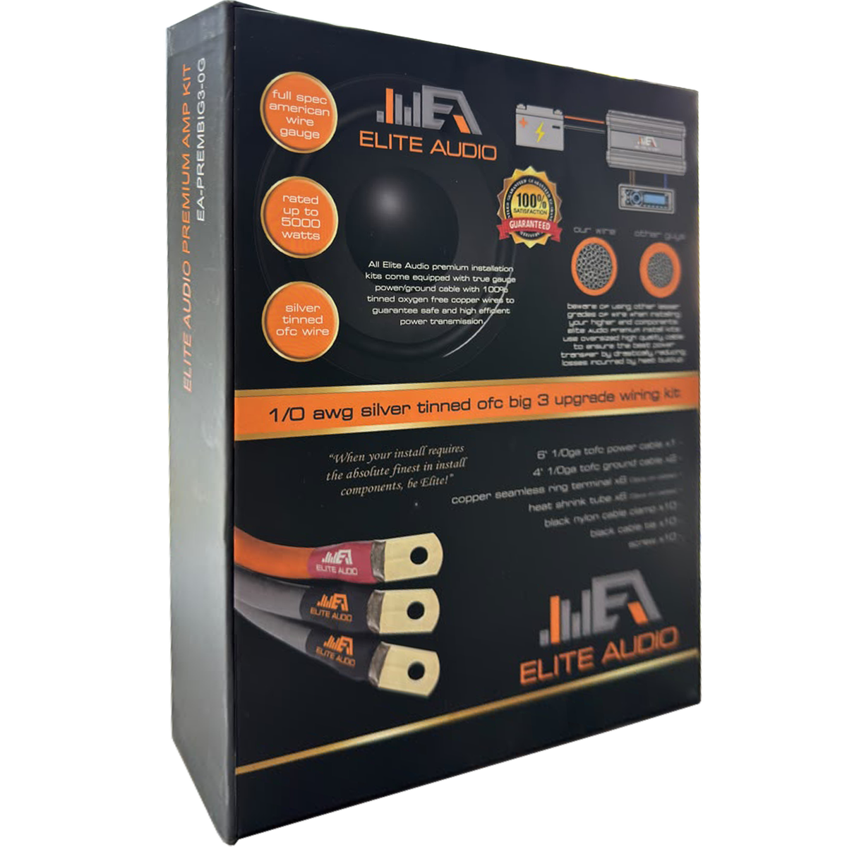 Elite Audio Premium Big 3 Kit cable and installation hardware