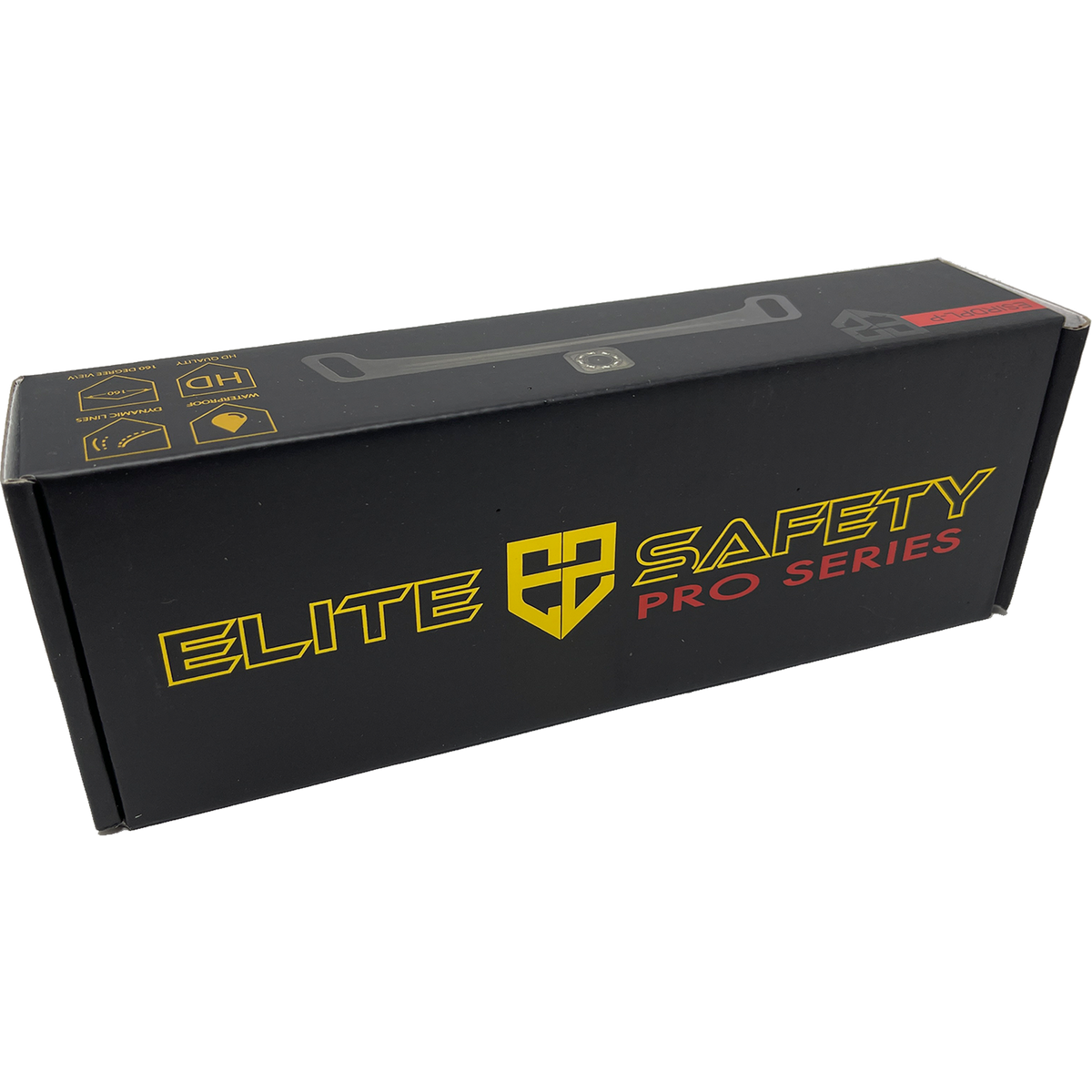 Closed black Elite Safety Pro Series camera retail box