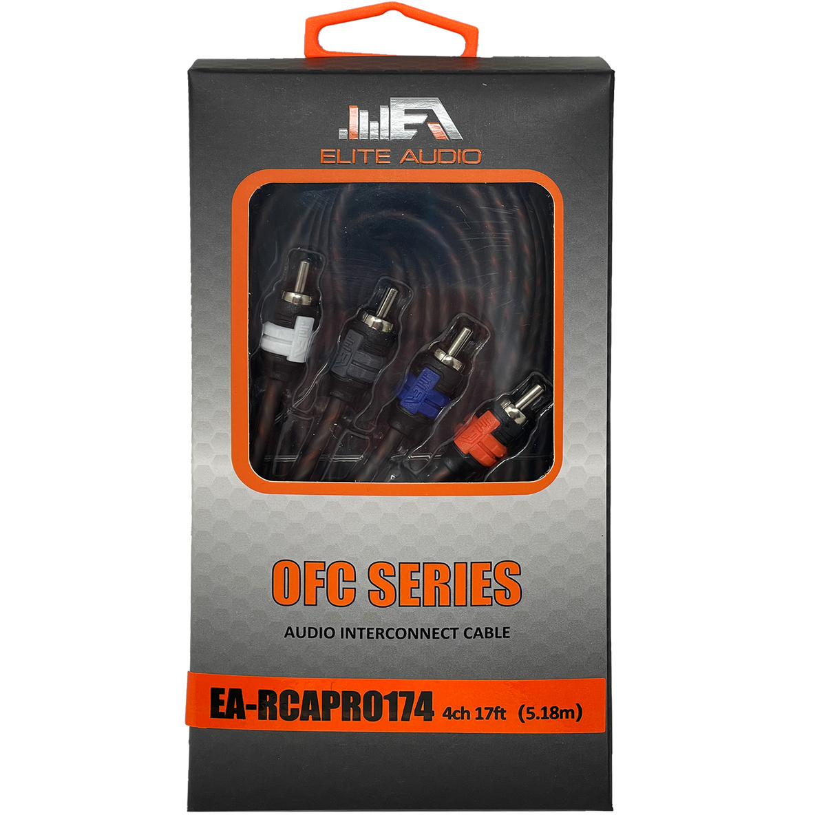 Elite Audio EA-RCAPRO174 17 Foot Premium OFC 4-Channel RCA Cable