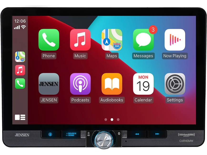 Jensen 10.1” LED Backlit Touchscreen Car Radio/AV Receiver – CAR140MW-R
