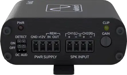 Wāvtech link2 converter speaker input and power connection panel