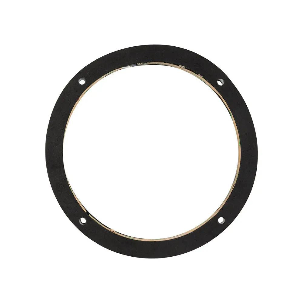 Black circular speaker ring with mounting holes, front view