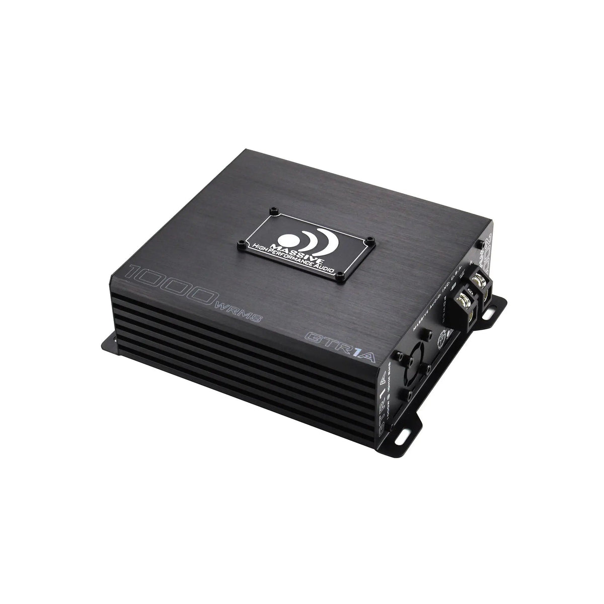 Massive Audio GTR1A amplifier, angled view