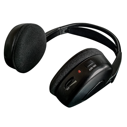 Movies To Go wireless fold-flat headphones with padded earcups and on-ear controls