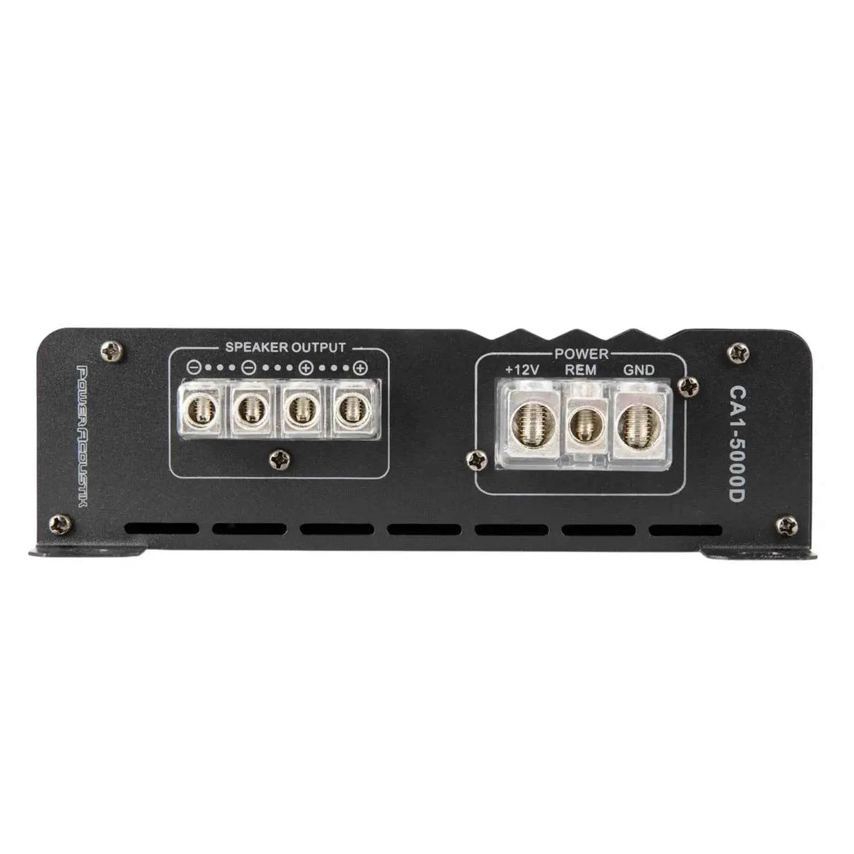 Power Acoustik CA1-5000D amplifier - speaker and power terminals