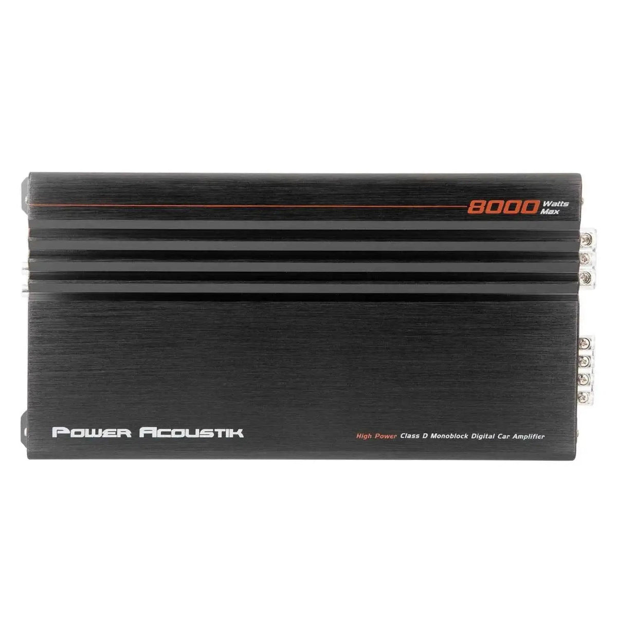 Power Acoustik CA1-8000D amplifier - top-panel view