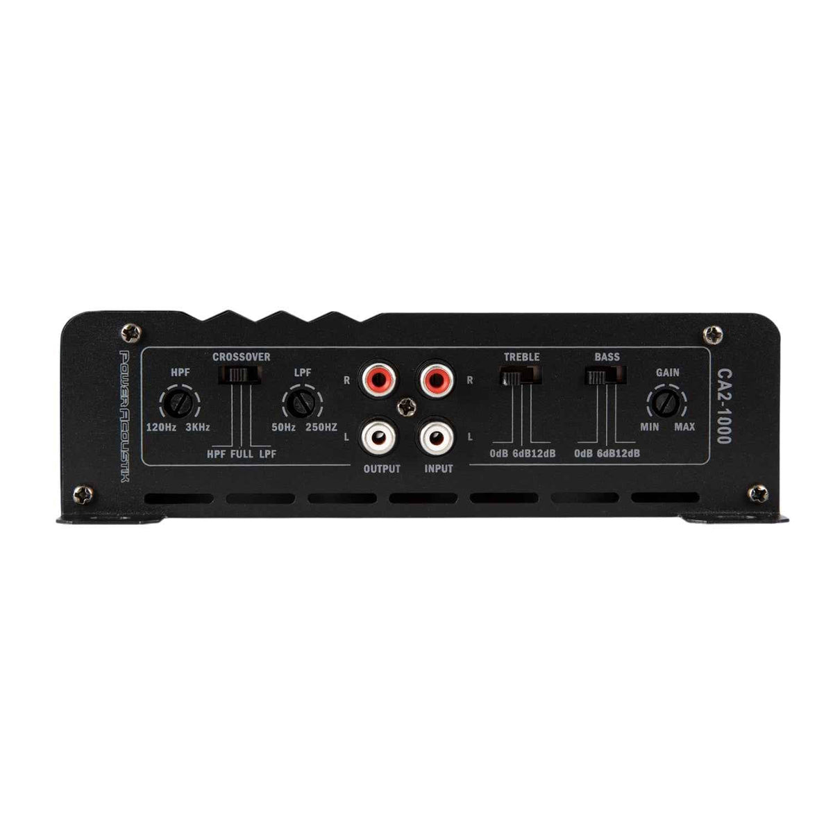 Power Acoustik CA2-1000 amplifier - signal inputs and adjustment controls