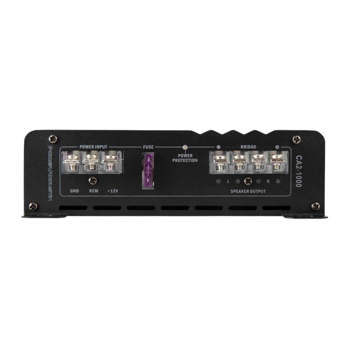 Power Acoustik CA2-1000 amplifier - speaker and power terminals