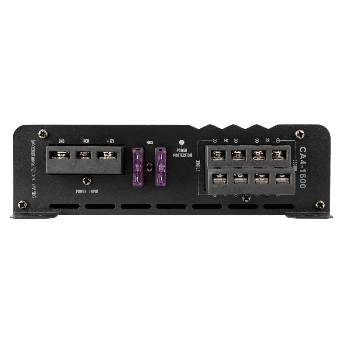 Power Acoustik CA4-1600 amplifier - speaker and power terminals