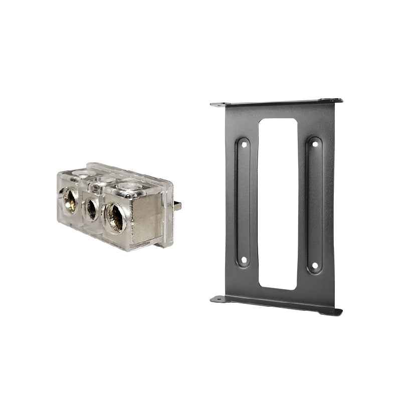 Power Acoustik MOFO1-3KD amplifier - mounting bracket and terminal adapter