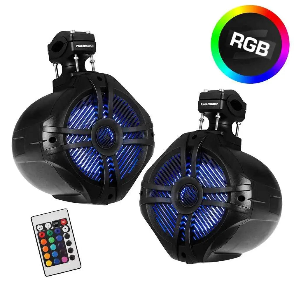 Power Acoustik MWT-65BL marine wake tower speakers