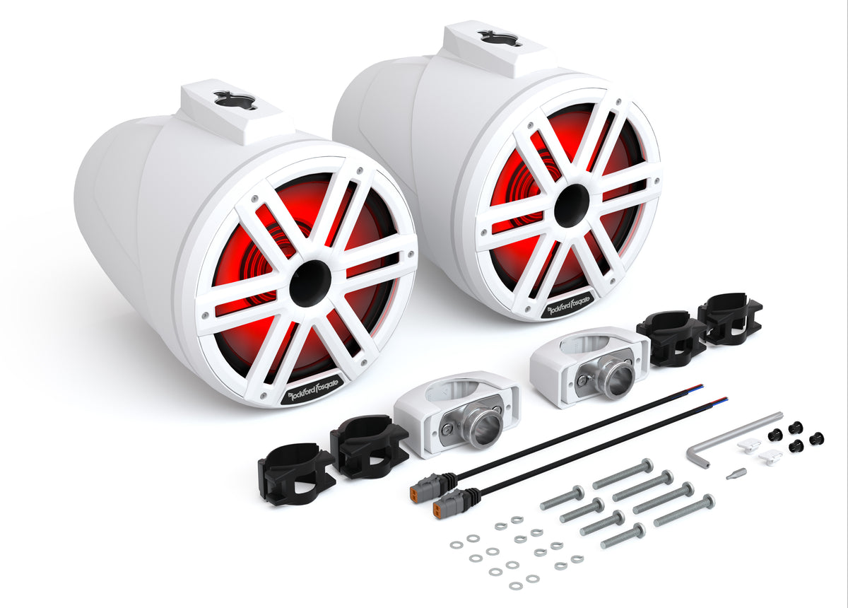 Rockford Fosgate M2WL-10H product with included accessories