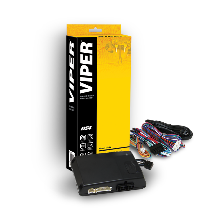 Viper DS4V remote-start base kit with module, wiring harnesses and DS4V retail box