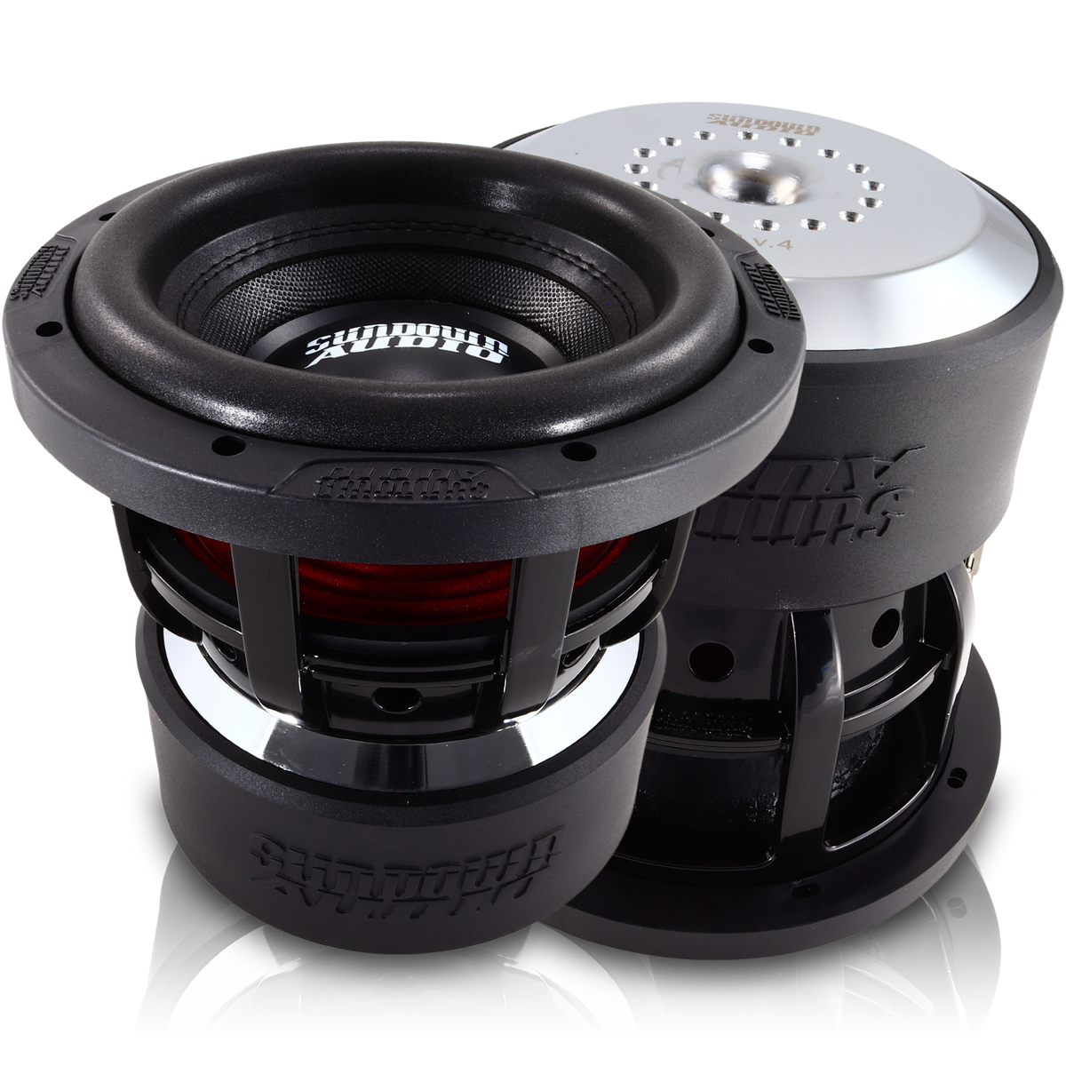 Sundown Audio X-Series v.4 8" Subwoofer | Dual 2 & 4 Ohm | 2500W Peak Power – manufacturer view 1
