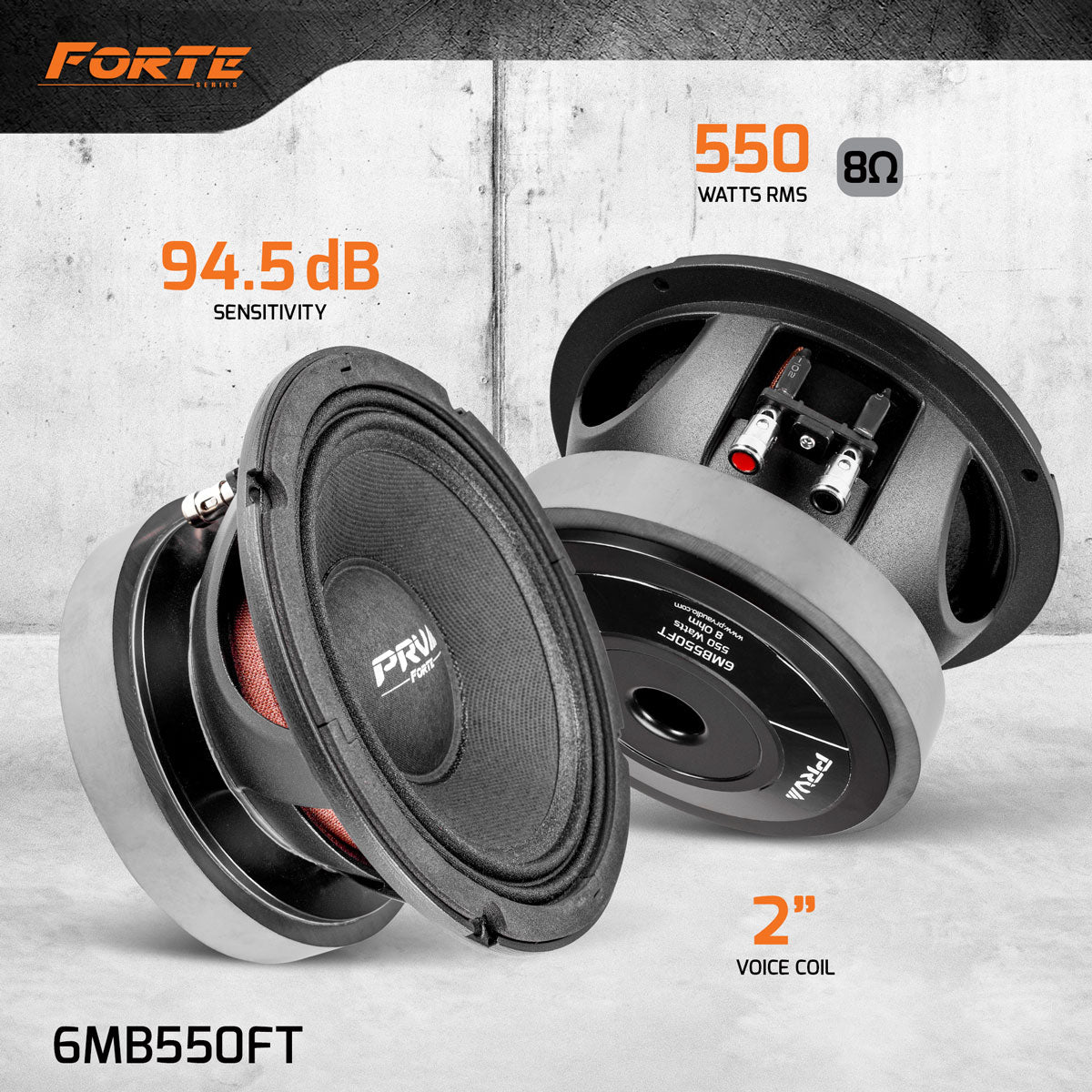 PRV Audio 6MB550FT 6MB550FT – Specs Infographic