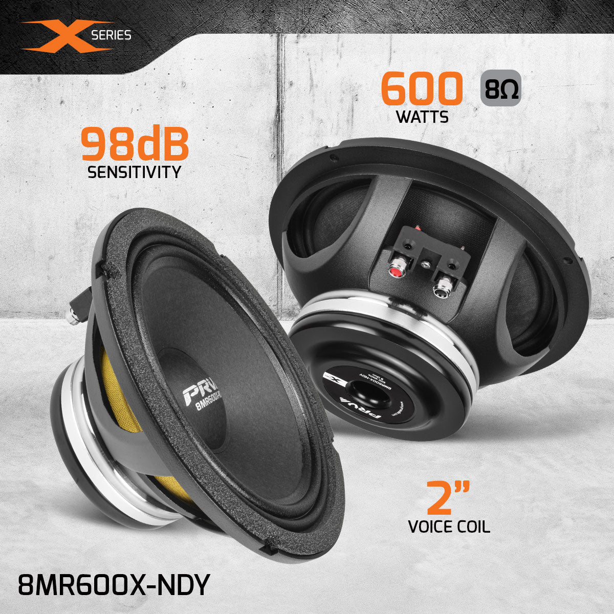 PRV Audio 8MR600X-NDY 8MR600X-NDY - Specs Infographic