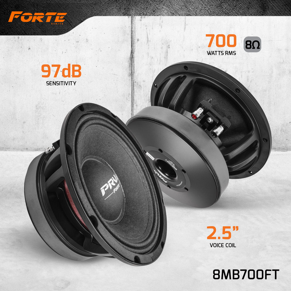 PRV Audio 8MB700FT 8MB700FT – Specs Infographic