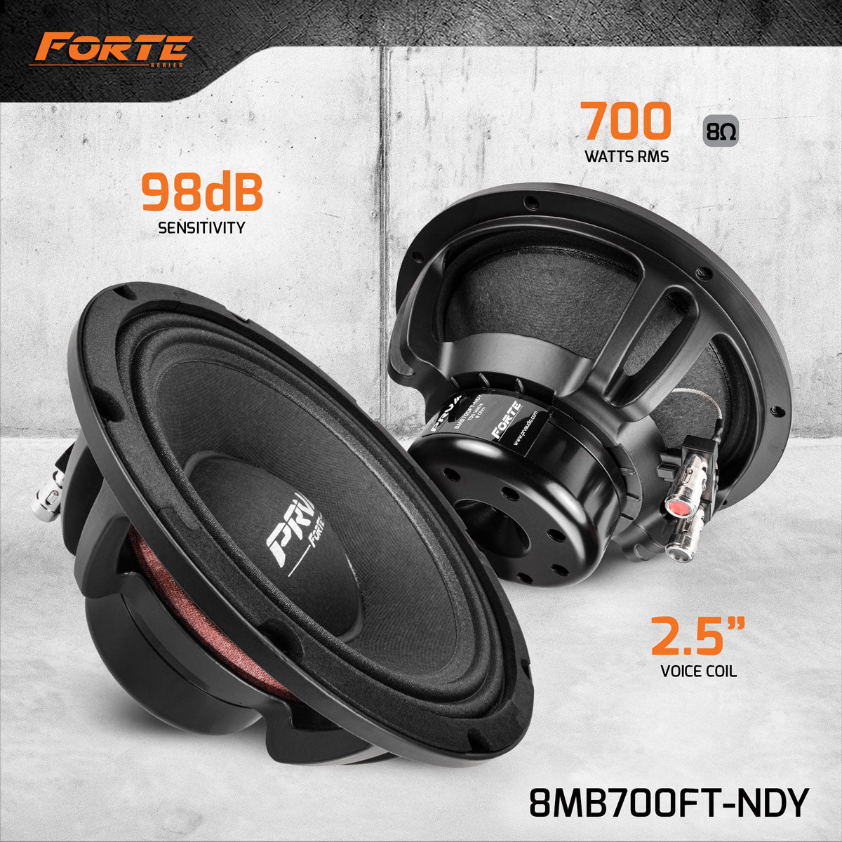 PRV Audio 8MB700FT-NDY 8MB700FT-NDY – Specs Infographic